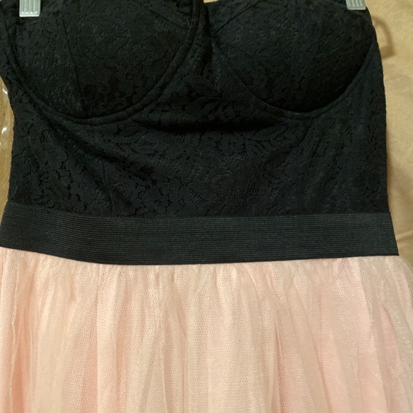 New Charlotte Russe black strapless dress with sheer new - Picture 3 of 6